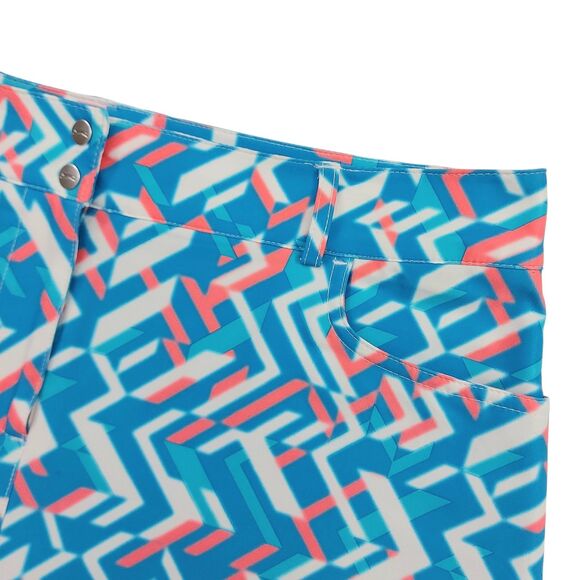 Slazenger Golf Skort Womens 8 Blue White Geometric Pattern Athletic Tennis - Picture 4 of 11